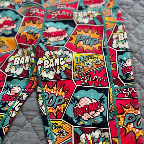 Colorful‎ Comic Print Leggings medium - Picture 2 of 9